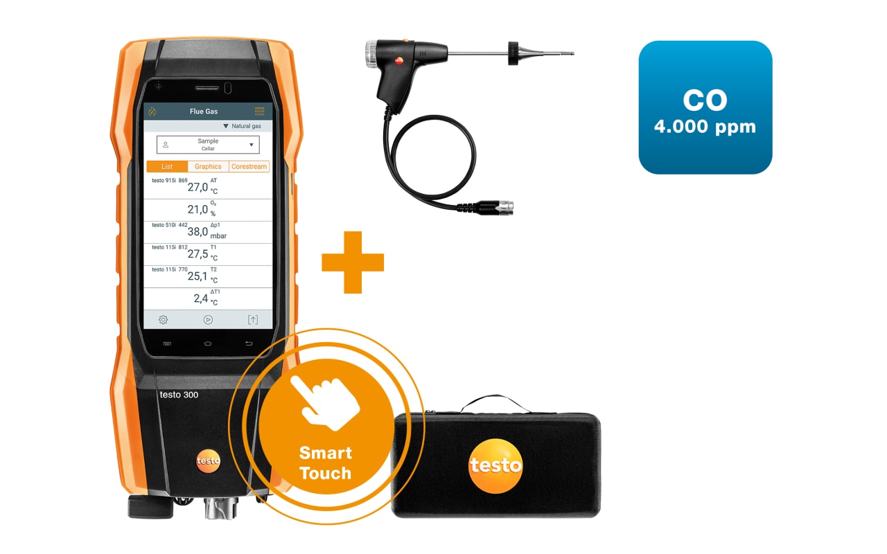 testo 300 - 烟气分析仪通用型基础款套装1