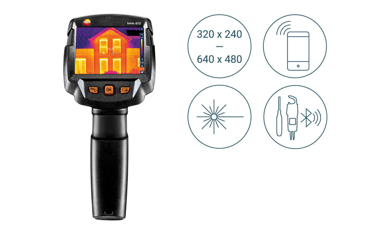 testo 872 - 红外热像仪 - 智能高性能（320 x 240 像素，A